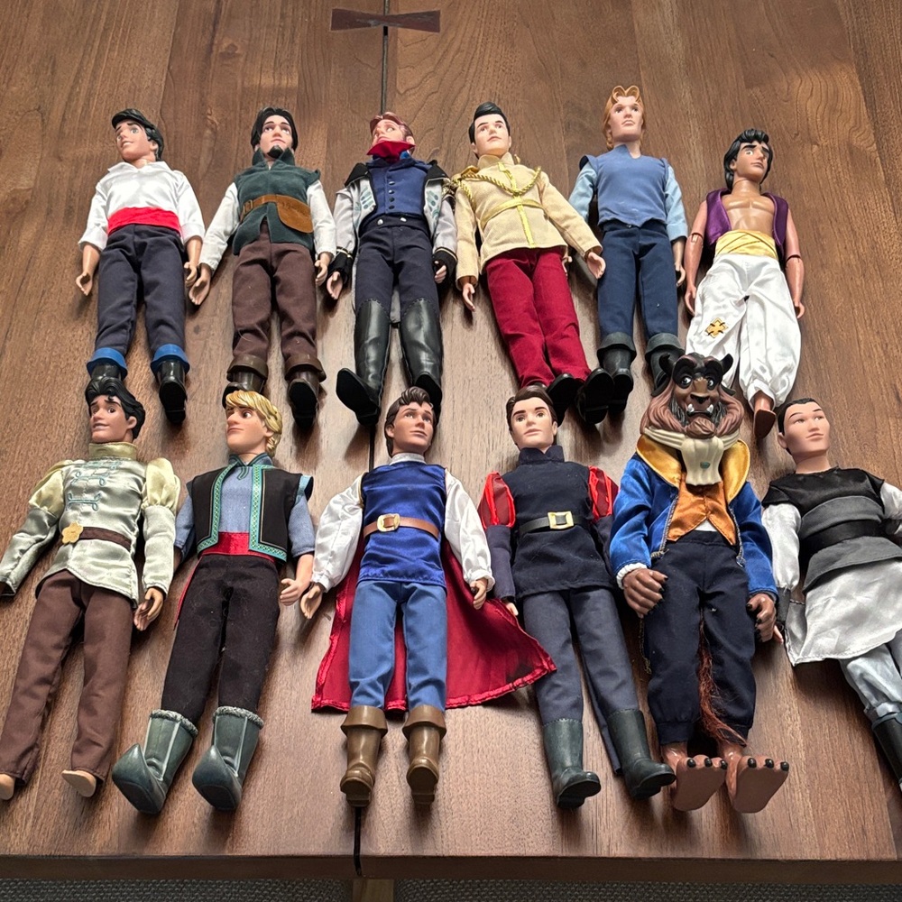 Disney Store Prince & Storybook Character Doll Lot
